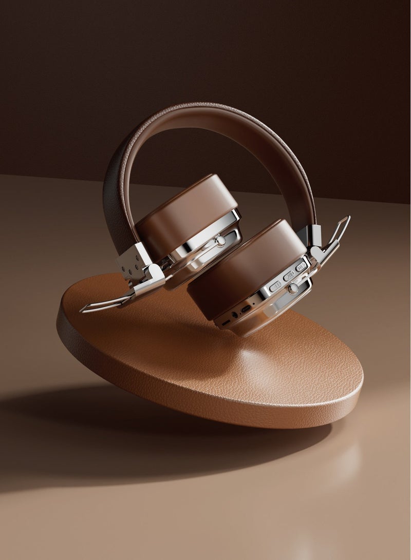 بورودو سماعات بلوتوث، سماعات رأس فوق الأذن مع إلغاء الضوضاء البيئية، سماعات لاسلكية حقيقية مع 12 ساعة من وقت التشغيل، سماعات رأس قابلة للطي وقابلة للسحب بتصميم مريح لهواتف iPhone 17/16/15، Galaxy S25 S24. - Image 3